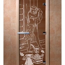 Дверь для сауны Doorwood «Дженифер» (Ольха) 8мм