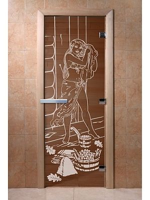 Дверь для сауны Doorwood «Дженифер» (Ольха) 8мм