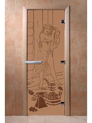 Дверь для сауны Doorwood «Дженифер» (Ольха) 8мм
