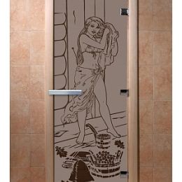 Дверь для сауны Doorwood «Дженифер» (Ольха) 8мм