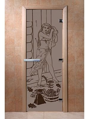 Дверь для сауны Doorwood «Дженифер» (Ольха) 8мм