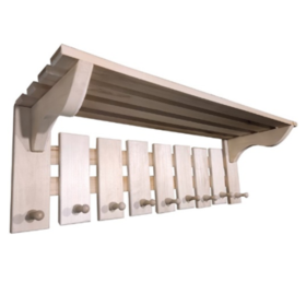 Полка-вешалка SL "Лесенка П3", 9 крючков, липа