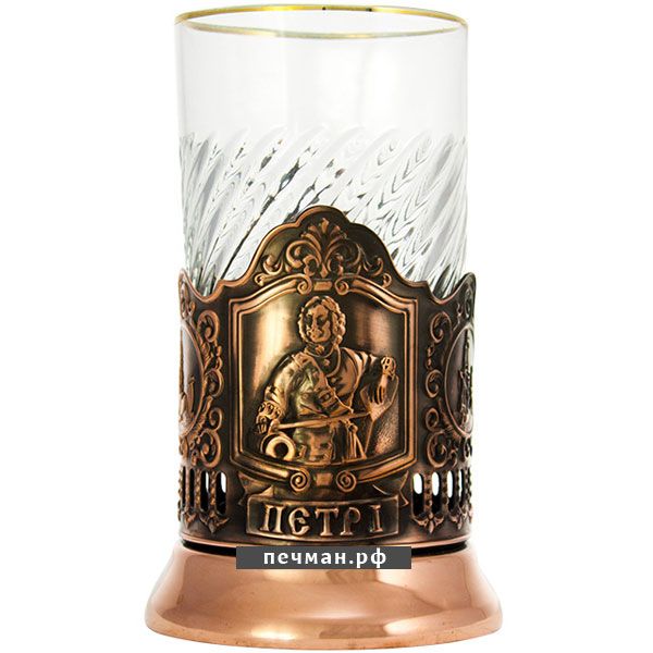 Медный подстаканник «Петр 1»