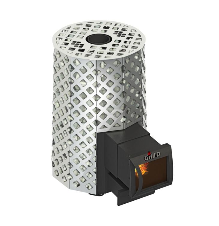 Дровяная банная печь Grill'D Violet Steel Romb Long
