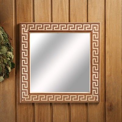 Зеркало настенное "Греческое" для бани, 38×38 см