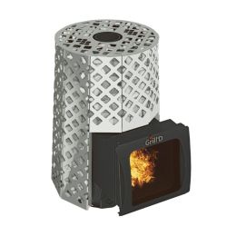 Дровяная банная печь Grill'D Violet Steel Romb Short Window Max