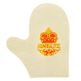 Рукавица для бани с рисунком "Монарх"
