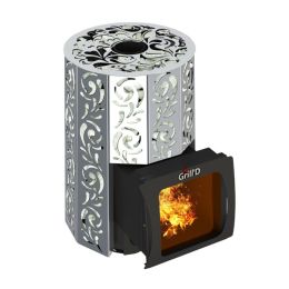 Дровяная банная печь Grill'D Violet Steel Short Window Max