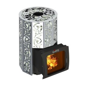Дровяная банная печь Grill'D Violet Steel Short Window Max