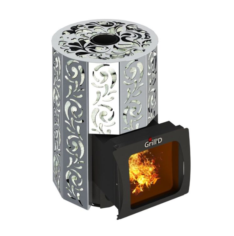Дровяная банная печь Grill'D Violet Steel Short Window Max