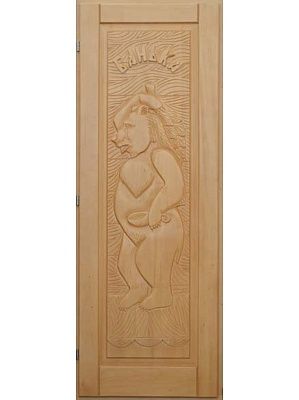 Дверь для бани Doorwood «Медведь» (Кавказская липа)