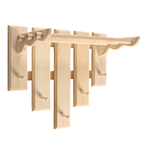 Полка-вешалка SL с сушилкой, 5 крючков, липа
