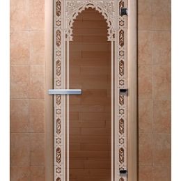 Дверь для сауны Doorwood «Восточная арка» (Ольха) 8мм