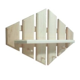 Полка-вешалка SL "Рассвет", 4 крючка, липа