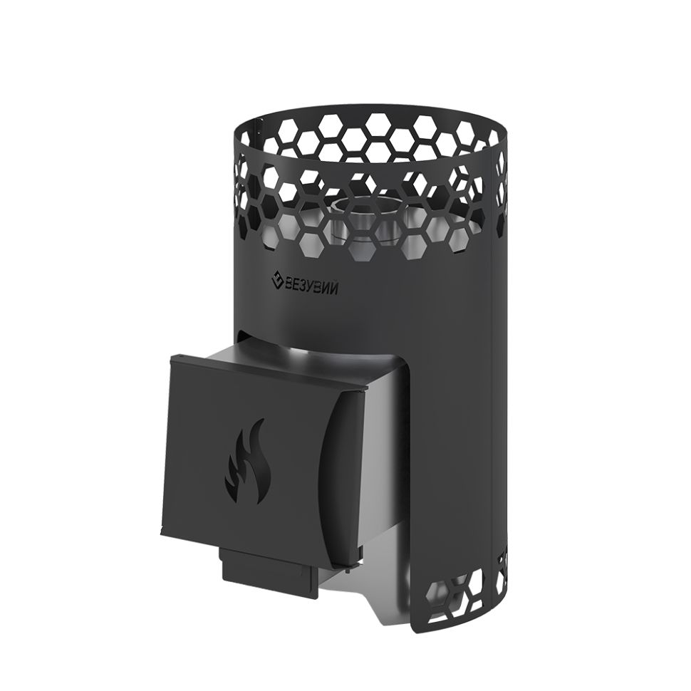 Печь для бани Везувий "Чёрная Пчёлка" НЕРЖ.