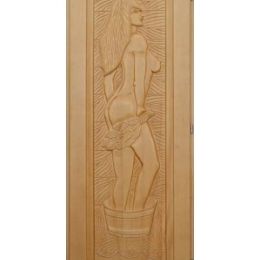 Дверь для бани Doorwood «Девушка» (Кавказская липа)