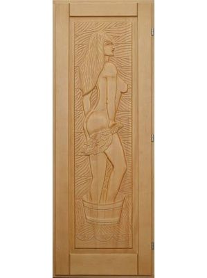Дверь для бани Doorwood «Девушка» (Кавказская липа)