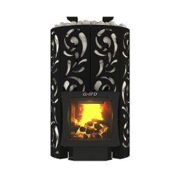 Дровяная банная печь Grill'D Violet World Long Window Max