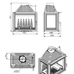 Каминная топка EVEREST A16P