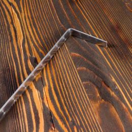 Кочерга узбекская с деревянной ручкой, с узором, 60/1,6 см, полная длина 85 см, сталь 3 мм