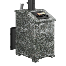 Печь для бани Везувий Легенда Ретро (505) в облицовке Пироксенит Элит "Президент"