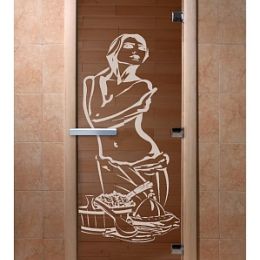 Дверь для сауны Doorwood «Искушение» (Ольха) 8мм