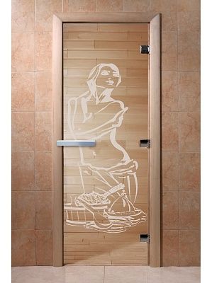 Дверь для сауны Doorwood «Искушение» (Ольха) 8мм