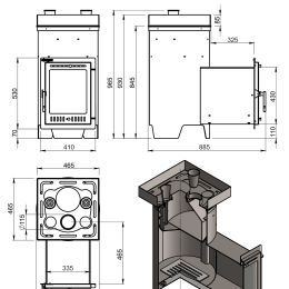 Печь для бани Эверест "Steam Master" 30 INOX (320М) (под обкладку)