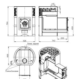 Печь для бани ВЕЗУВИЙ Лава 22 (ДТ-4)