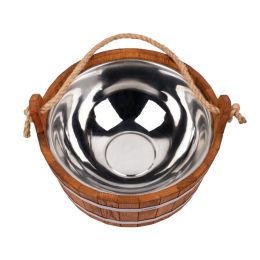 Шайка Woodson 7,5л. с нержавеющей вставкой (дуб)