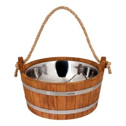 Шайка Woodson 7,5л. с нержавеющей вставкой (дуб)