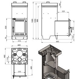 Печь для бани Эверест "Steam Master" 38 INOX (320M) (под обкладку)