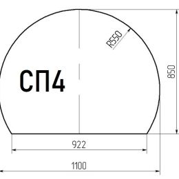 Лист стеклянный напольный 6мм СП-4 (1100х850мм)