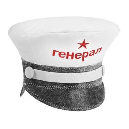 Набор для бани "Генерал" фуражка, коврик, рукавица