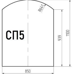 Лист стеклянный напольный 6мм СП-5 (1100х850мм)