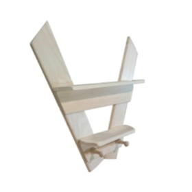 Полка-вешалка SL "V-образная", 2 крючка, липа