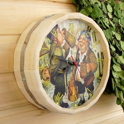 Часы банные бочонок "Душевные разговоры"