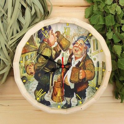 Часы банные бочонок "Душевные разговоры"