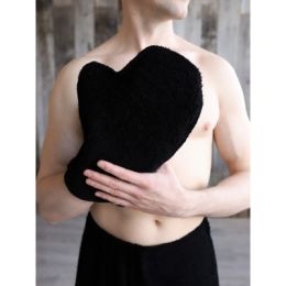 Набор для бани мужской черный: шапка, варежка, килт, размер 70x140 см