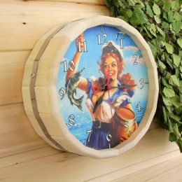 Часы банные бочонок "Ловись рыбка"