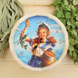 Часы банные бочонок "Ловись рыбка"