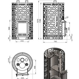 Печь для бани Эверест "Steam Master" 44 INOX (320М) б/в