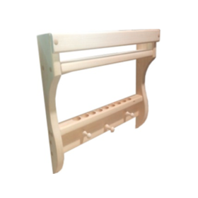 Полка-вешалка SL для масла, 3 крючка, 9 отверстий, липа