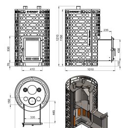 Печь для бани Эверест "Steam Master" 60 INOX (320M)