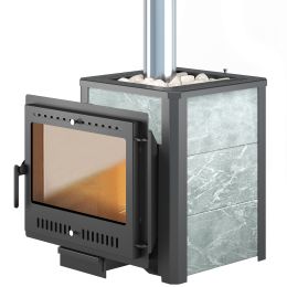 Печь для бани ВЕЗУВИЙ ЛЕГЕНДА 16 Панорама "М" ТАЛЬКОХЛОРИТ