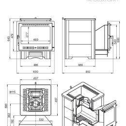 Печь для бани ВЕЗУВИЙ ЛЕГЕНДА 16 Панорама "М" ТАЛЬКОХЛОРИТ