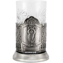 Никелированный подстаканник «Олимпийский мишка»