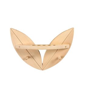 Полка-вешалка SL "Двулистник" для масла, 2 крючка, 5 отверстий, липа