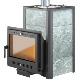 Печь для бани ВЕЗУВИЙ ЛЕГЕНДА 28 Панорама "М" ТАЛЬКОХЛОРИТ