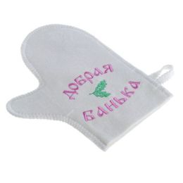 Варежка банная "Добрая банька"  микс